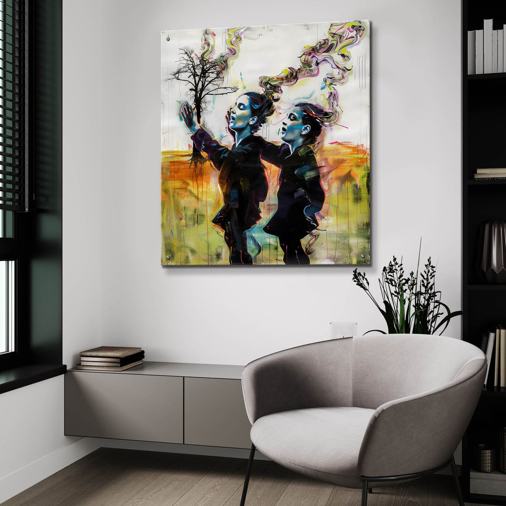 The Psychedelic Dance by Andreas Magnusson - 36x36 acrylic wall art in a room