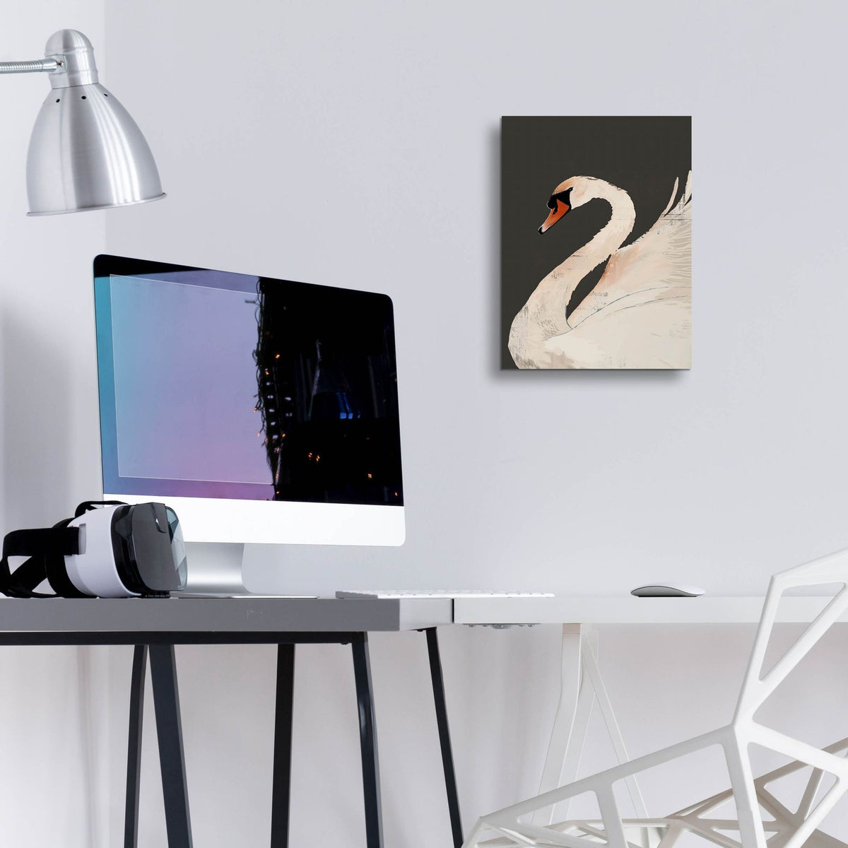 The Swan by Andreas Magnusson - 12x16 acrylic wall art in a room