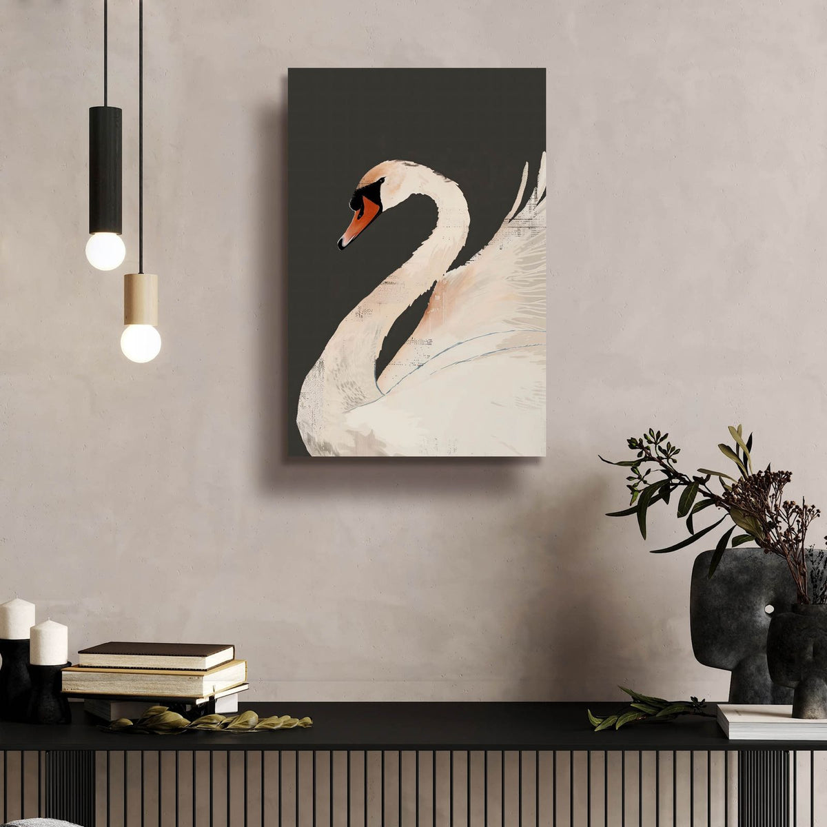 The Swan by Andreas Magnusson - 16x24 acrylic wall art in a room