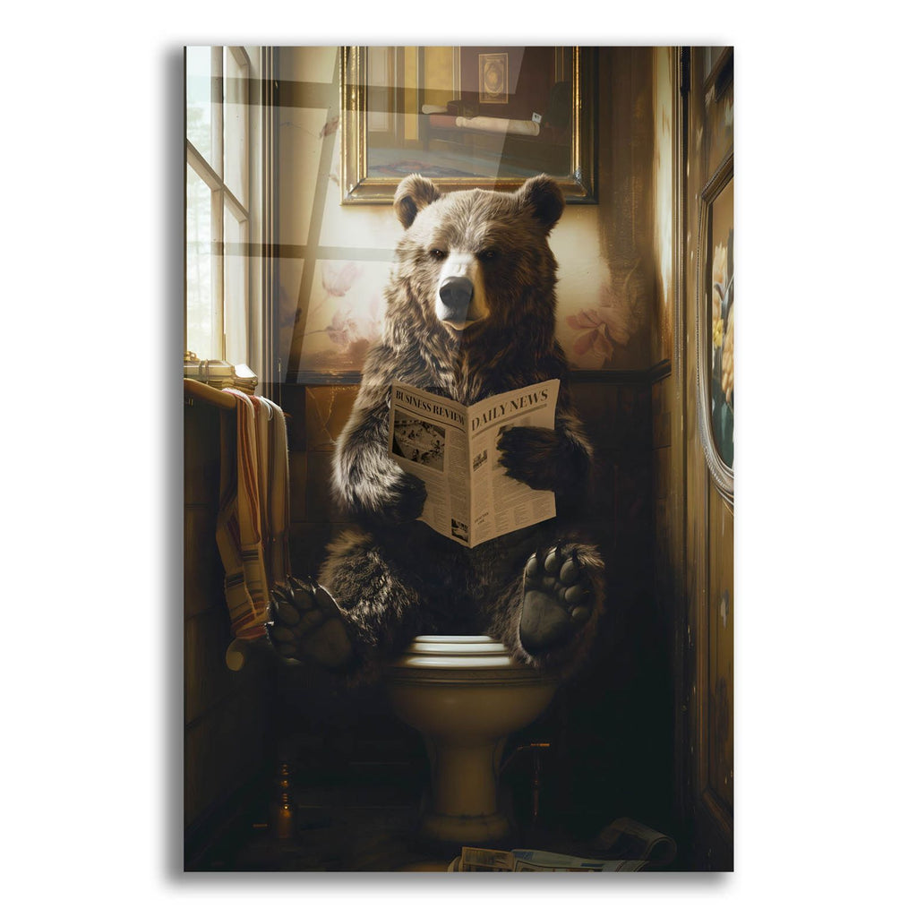 The Toilet Bear by Andreas Magnusson acrylic glass wall art