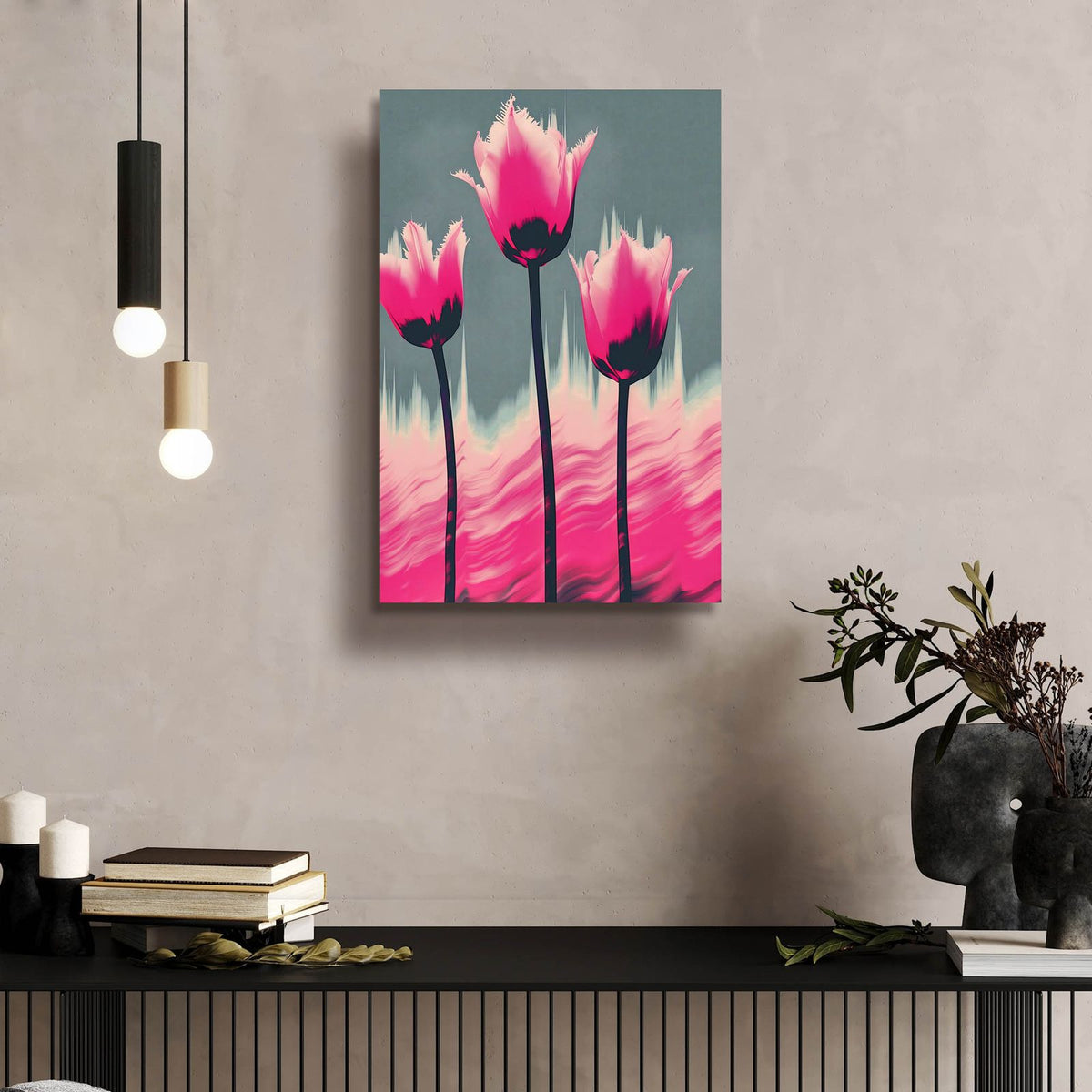 The Tulips by Andreas Magnusson - 16x24 acrylic wall art in a room