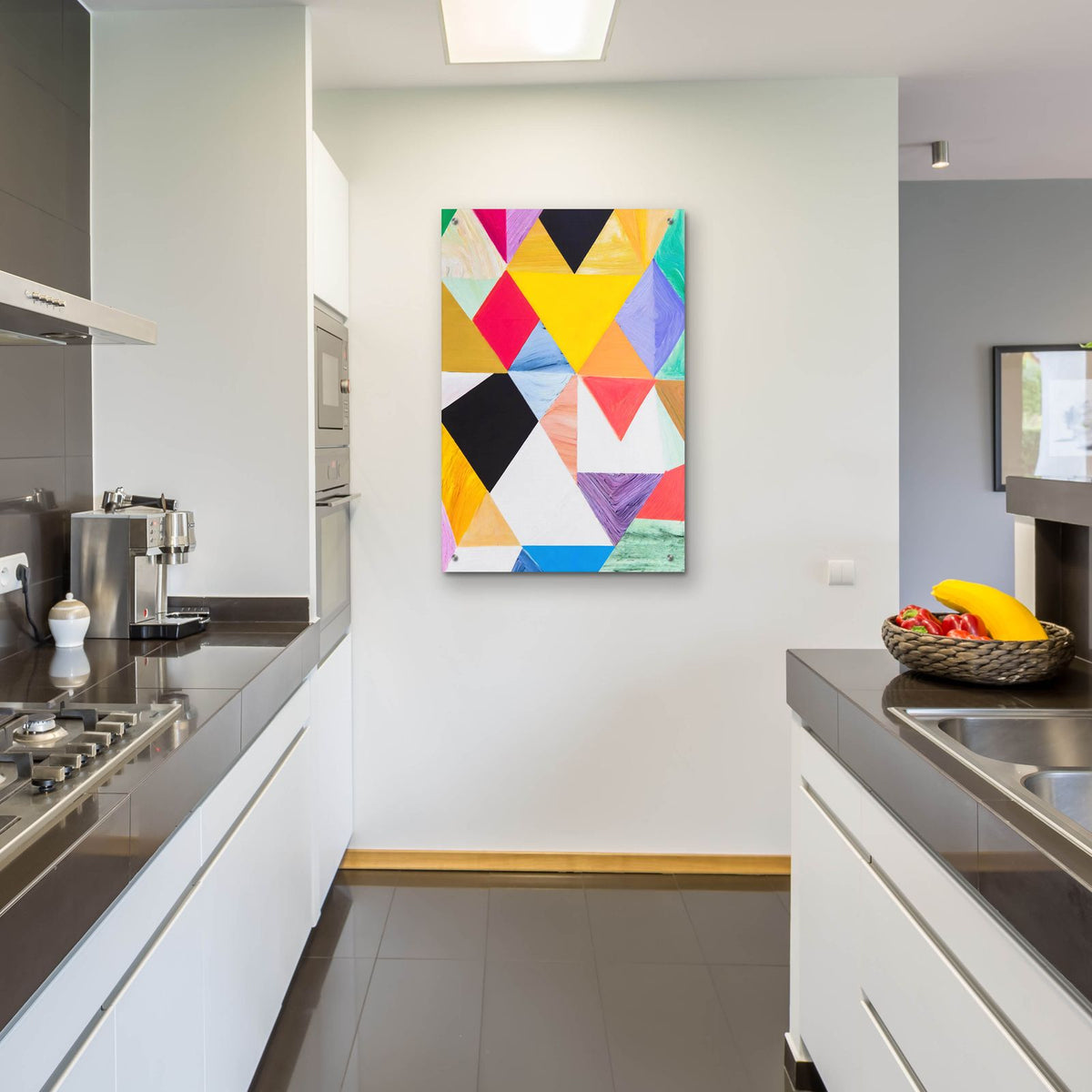 Triangle Drama by Andreas Magnusson - 24x36 acrylic wall art in a room