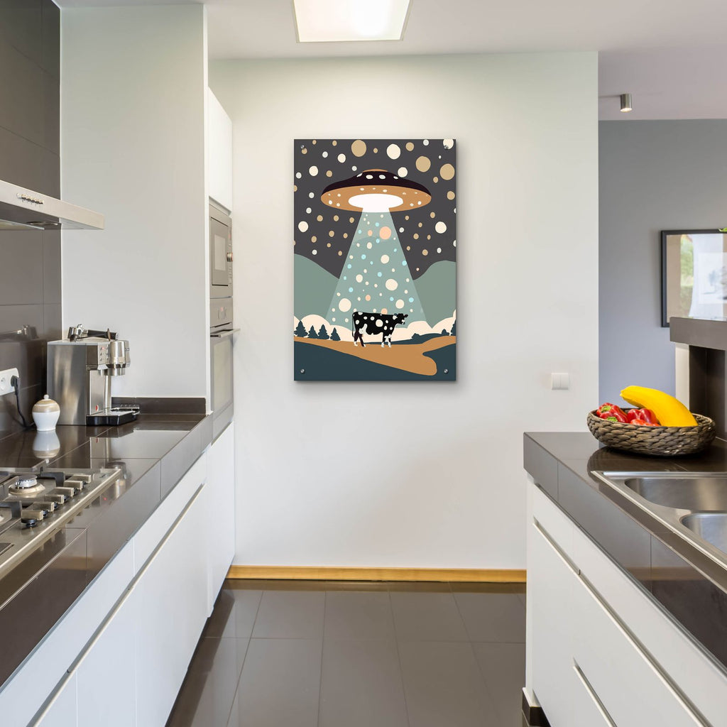 Ufo Cow by Andreas Magnusson - 24x36 acrylic wall art in a room