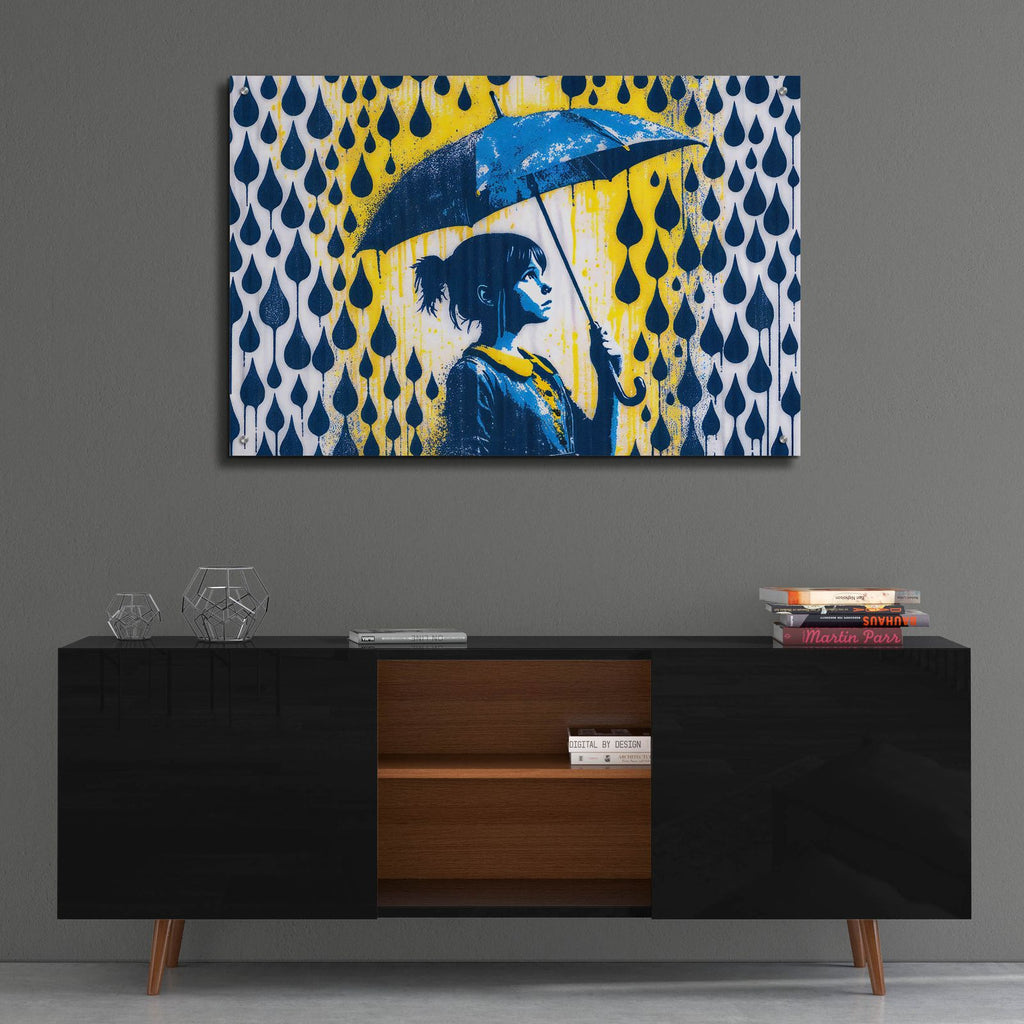 Umbrella Girl by Andreas Magnusson - 36x24 acrylic wall art in a room