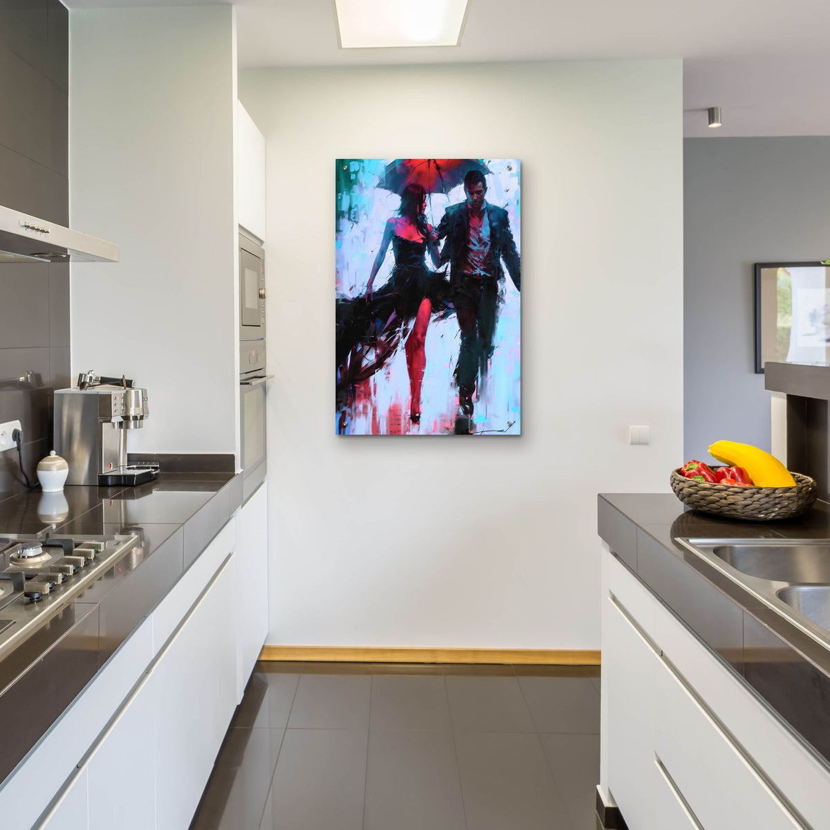 Walking In The Rain by Andreas Magnusson - 24x36 acrylic wall art in a room