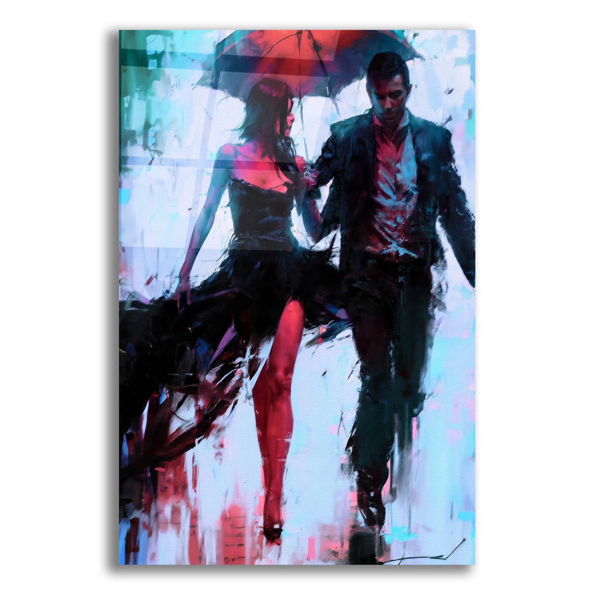 Walking In The Rain by Andreas Magnusson acrylic glass wall art