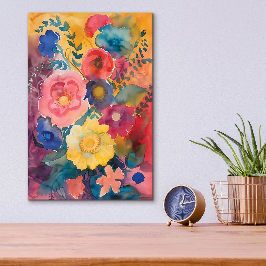 Epic Art 'Watercolor Floral 6'  by Andreas Magnusson Acrylic Glass Wall Art,12x16
