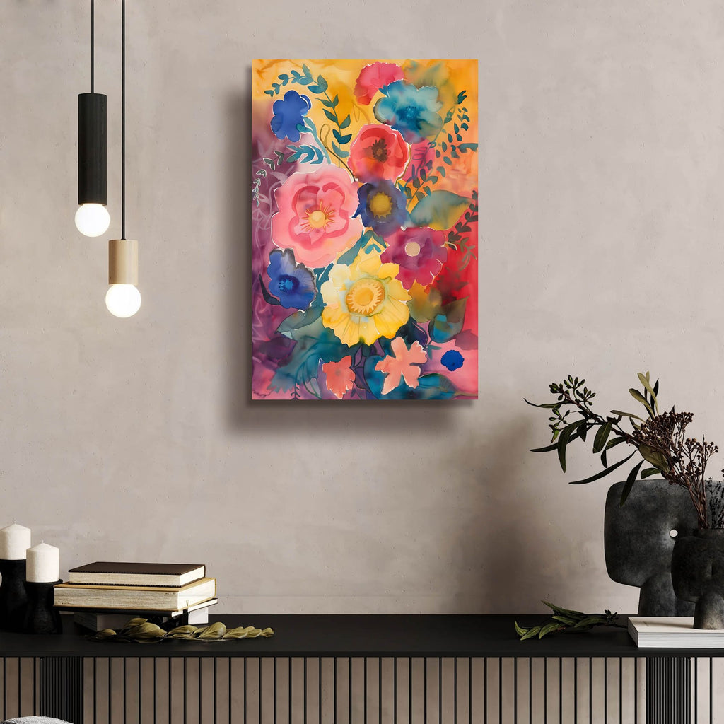 Epic Art 'Watercolor Floral 6'  by Andreas Magnusson Acrylic Glass Wall Art,16x24