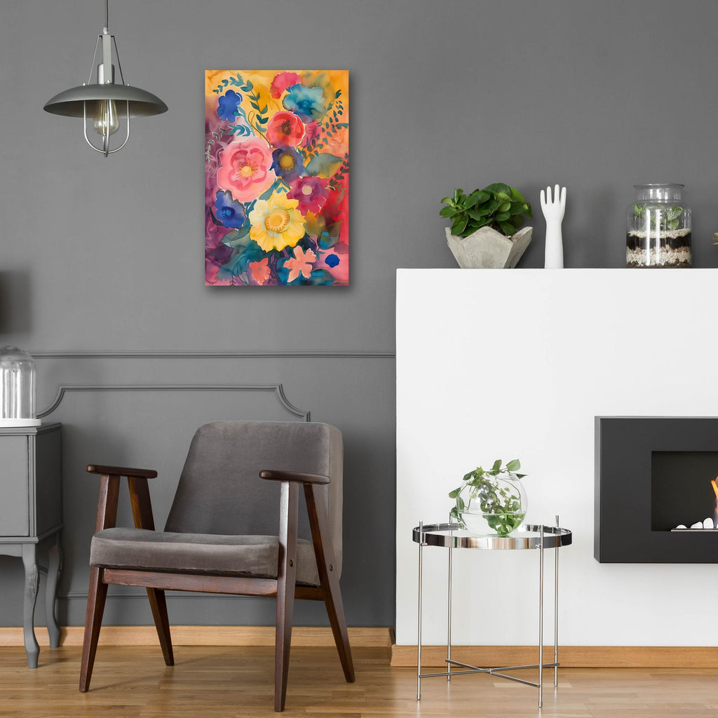 Epic Art 'Watercolor Floral 6'  by Andreas Magnusson Acrylic Glass Wall Art,16x24