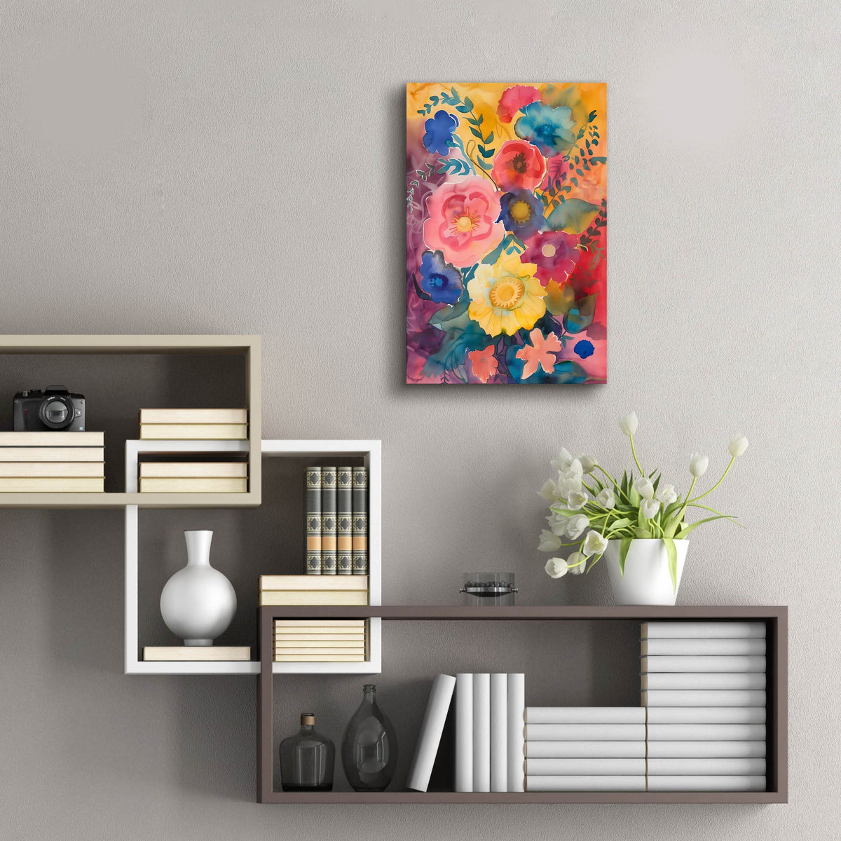 Epic Art 'Watercolor Floral 6'  by Andreas Magnusson Acrylic Glass Wall Art,16x24