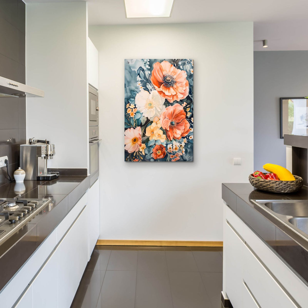 Watercolor Floral 7 by Andreas Magnusson - 24x36 acrylic wall art in a room