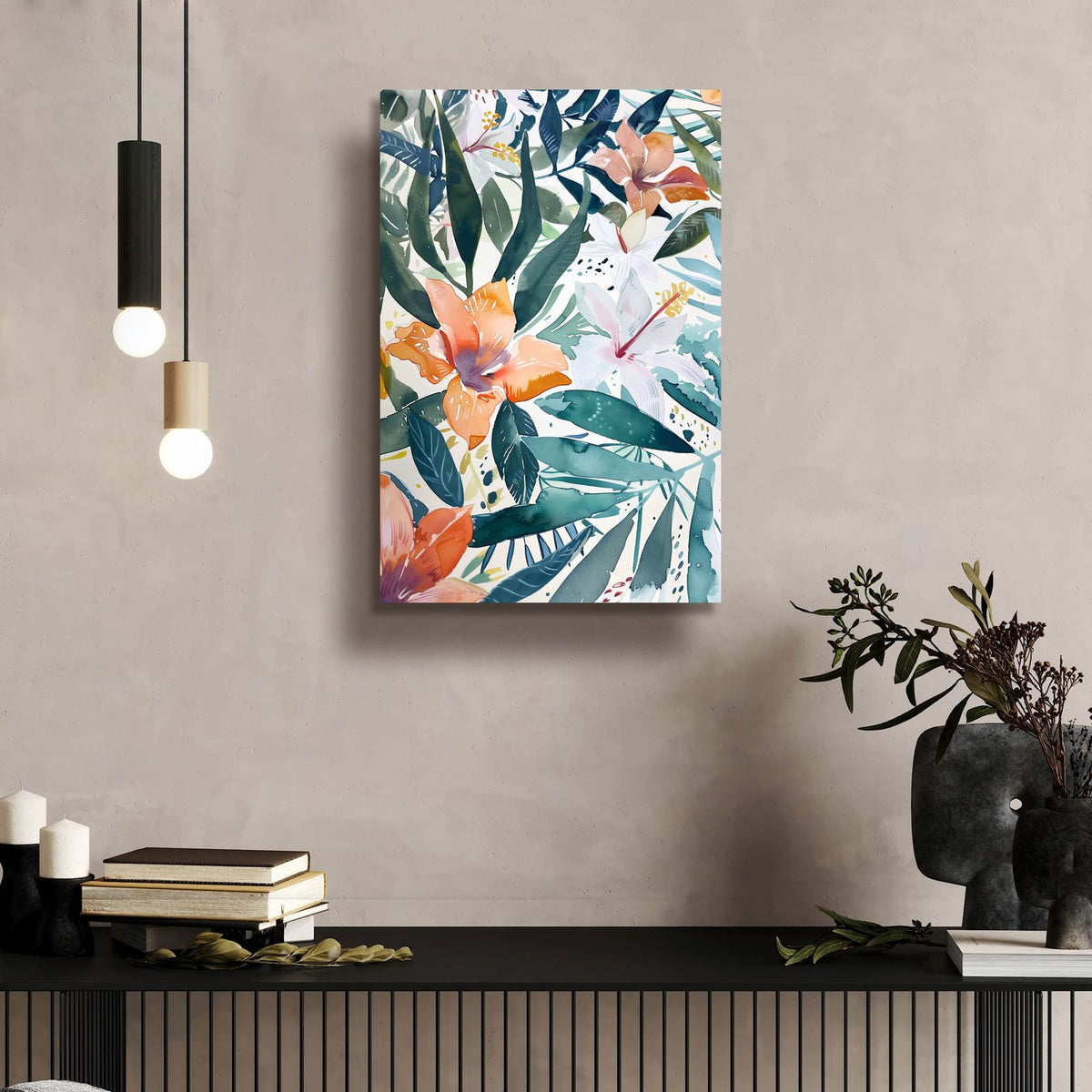 Watercolor Floral 9 by Andreas Magnusson - 16x24 acrylic wall art in a room