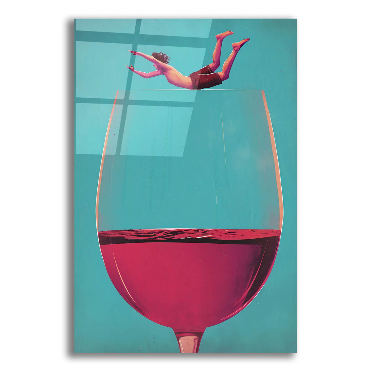 Wine Dive by Andreas Magnusson acrylic glass wall art