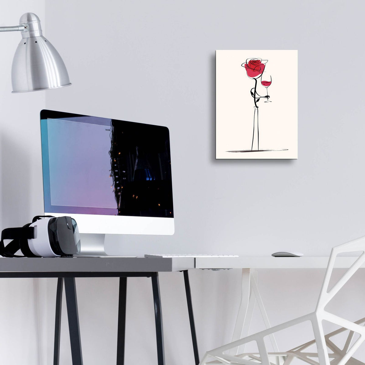 Wine Rose by Andreas Magnusson - 12x16 acrylic wall art in a room