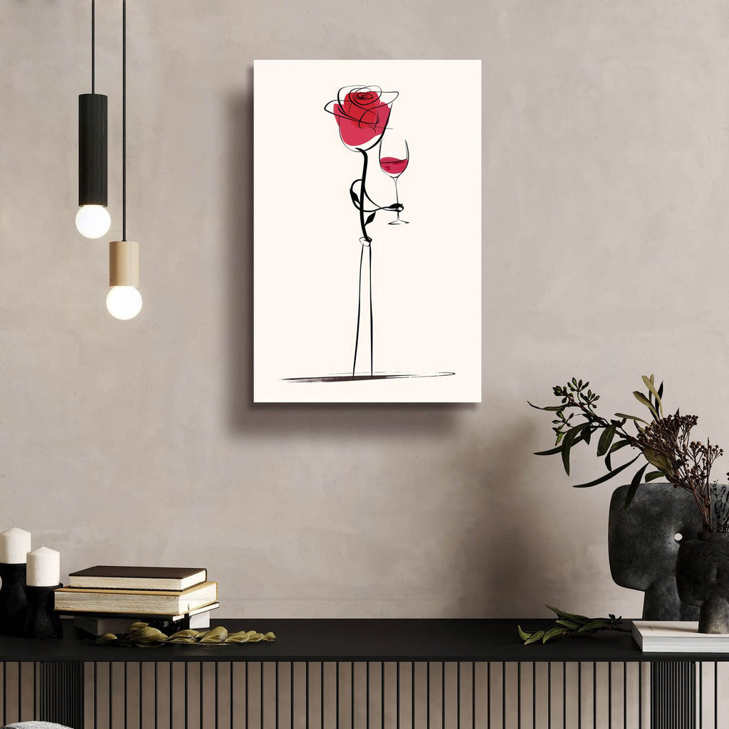 Wine Rose by Andreas Magnusson - 16x24 acrylic wall art in a room