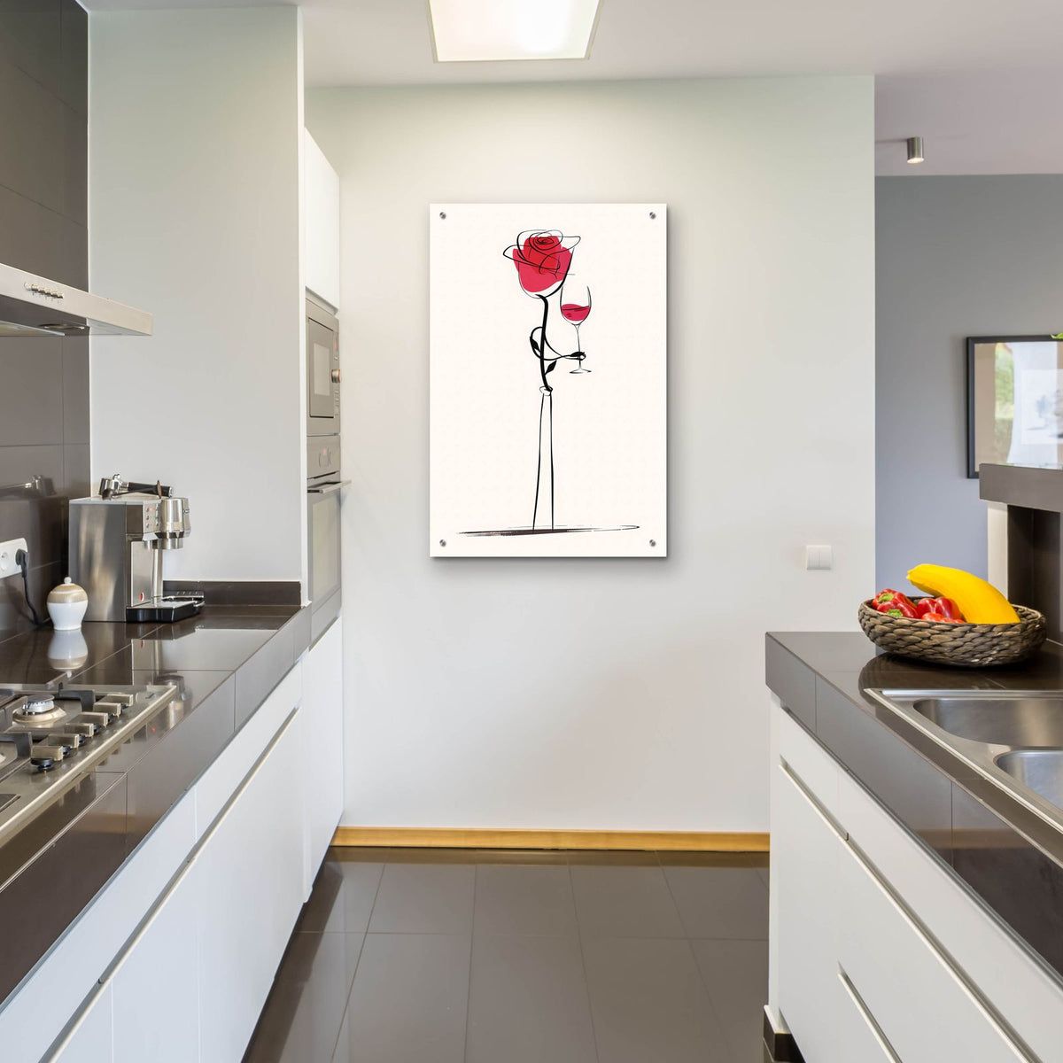 Wine Rose by Andreas Magnusson - 24x36 acrylic wall art in a room