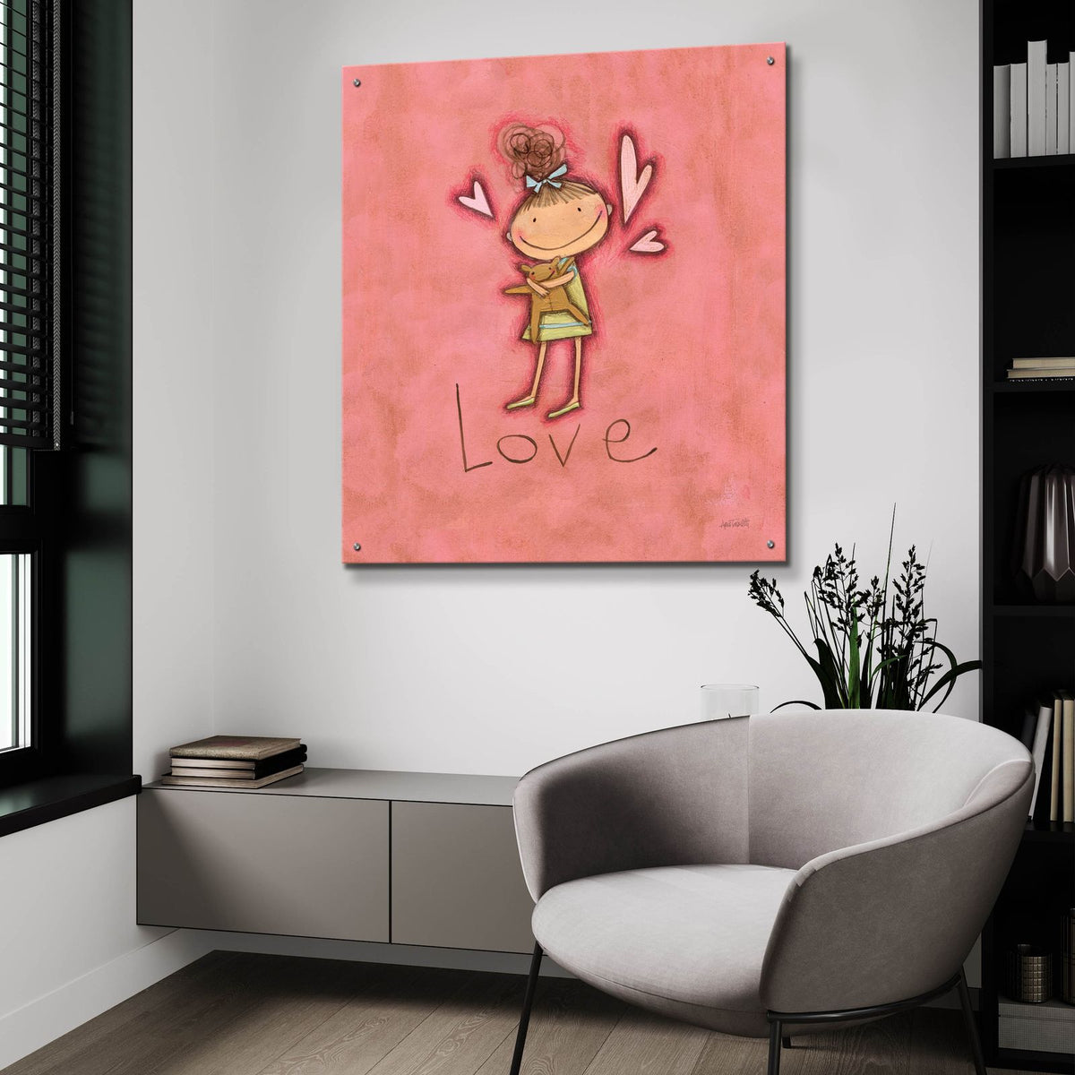 Love by Anne Tavoletti - 36x36 acrylic wall art in a room