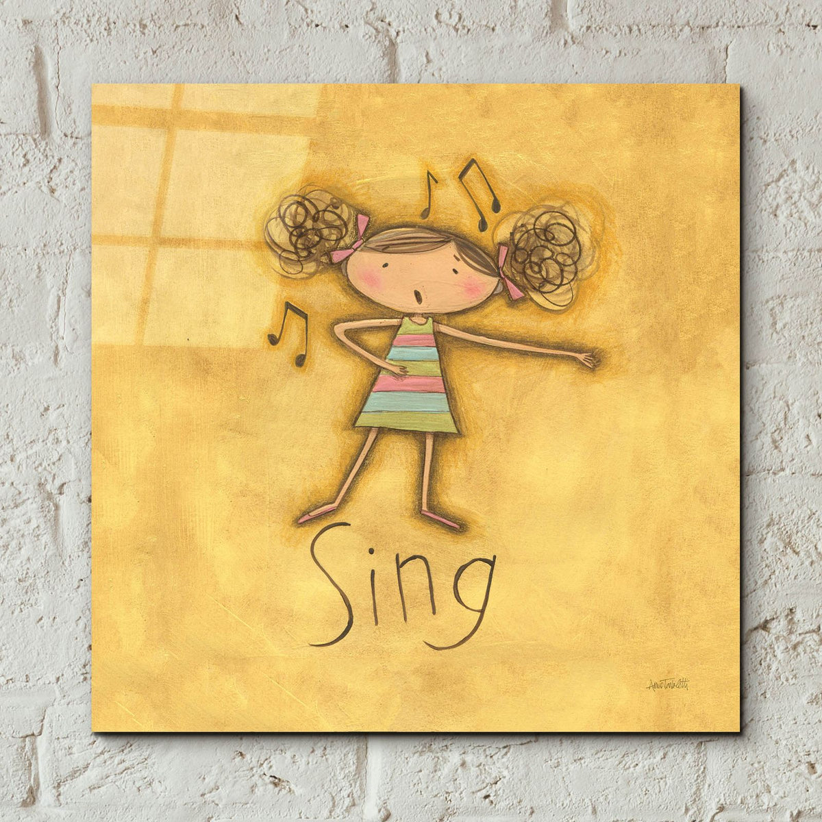 Sing by Anne Tavoletti - 12x12 acrylic wall art in a room