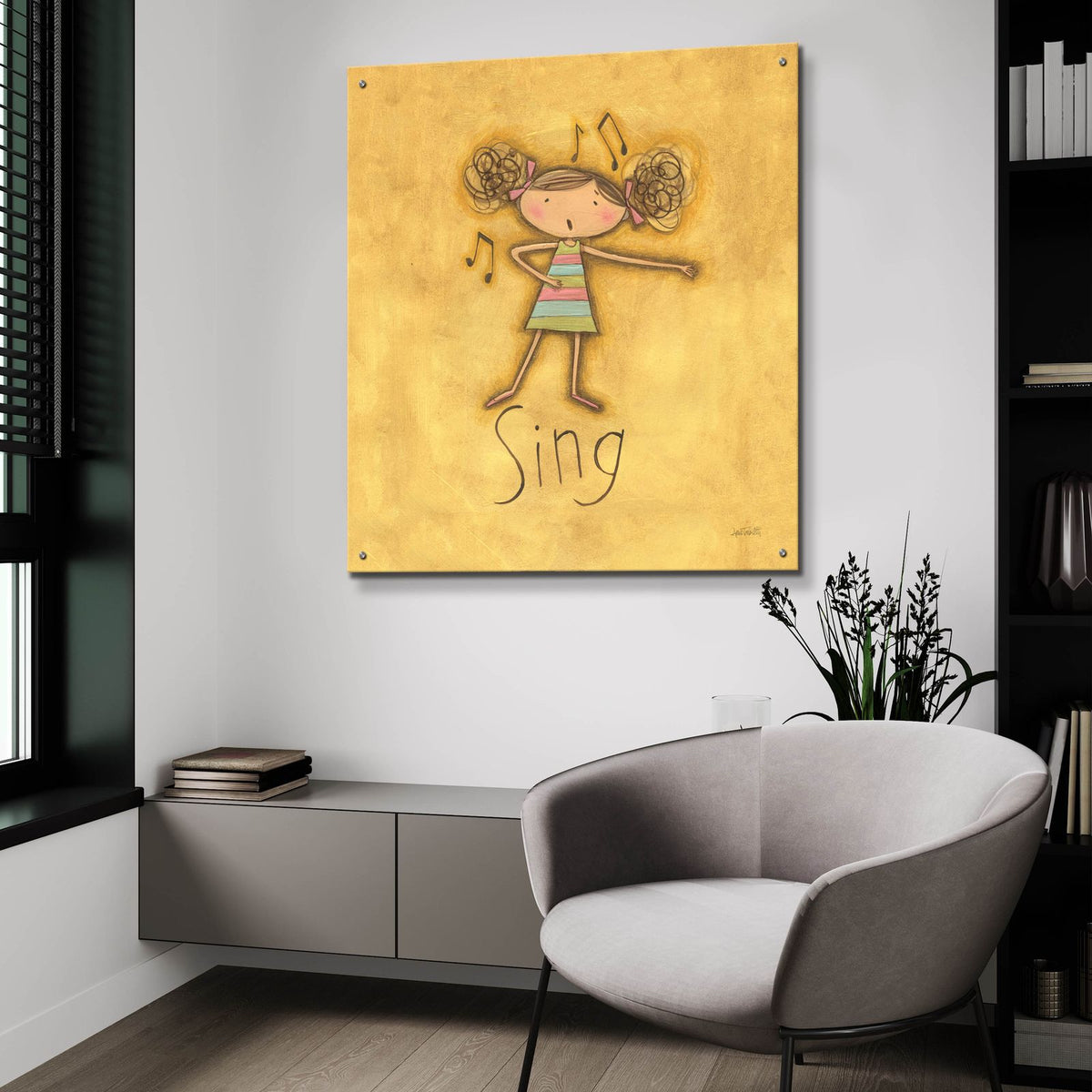 Sing by Anne Tavoletti - 36x36 acrylic wall art in a room
