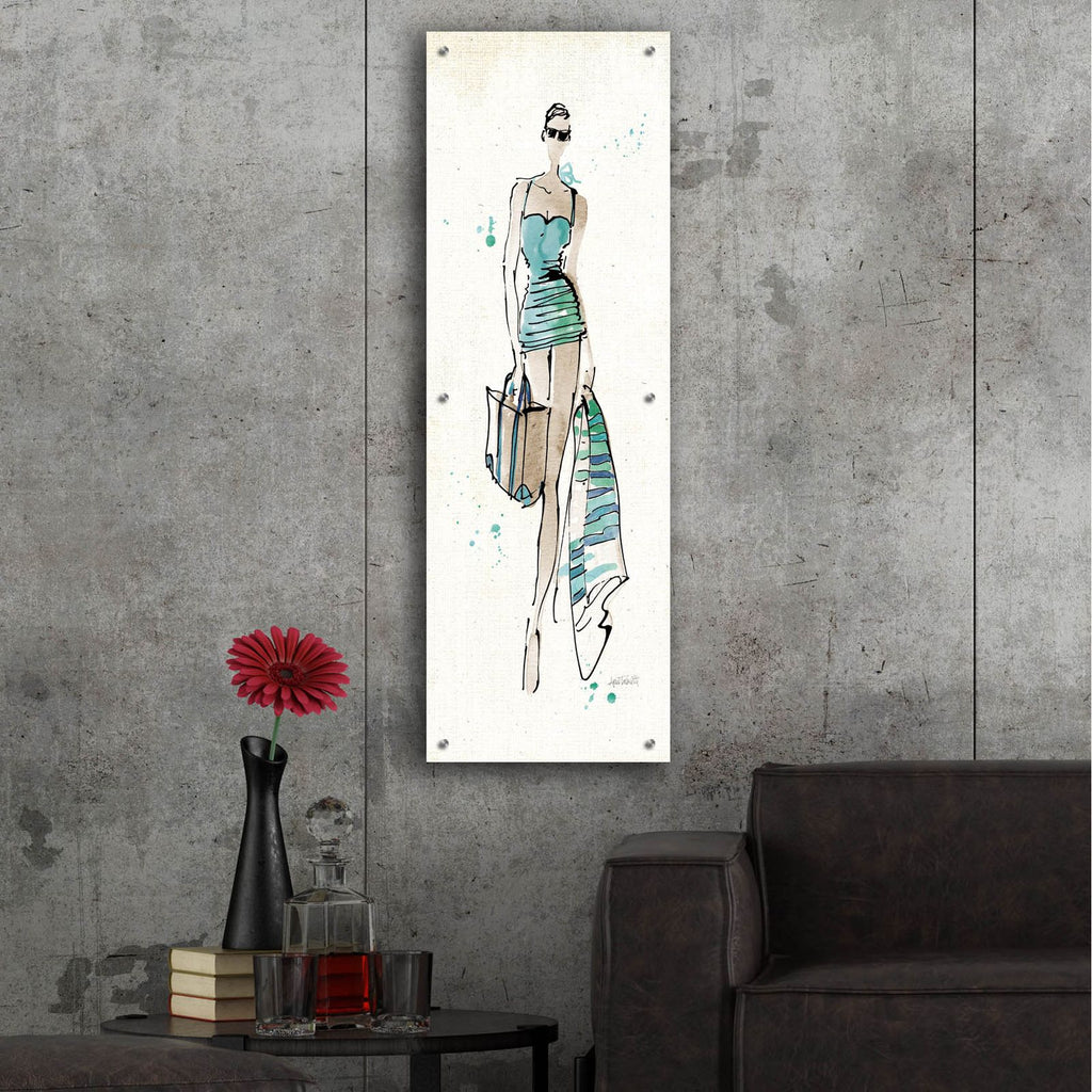Beach Divas 2 by Anne Tavoletti - 16x48 acrylic wall art in a room