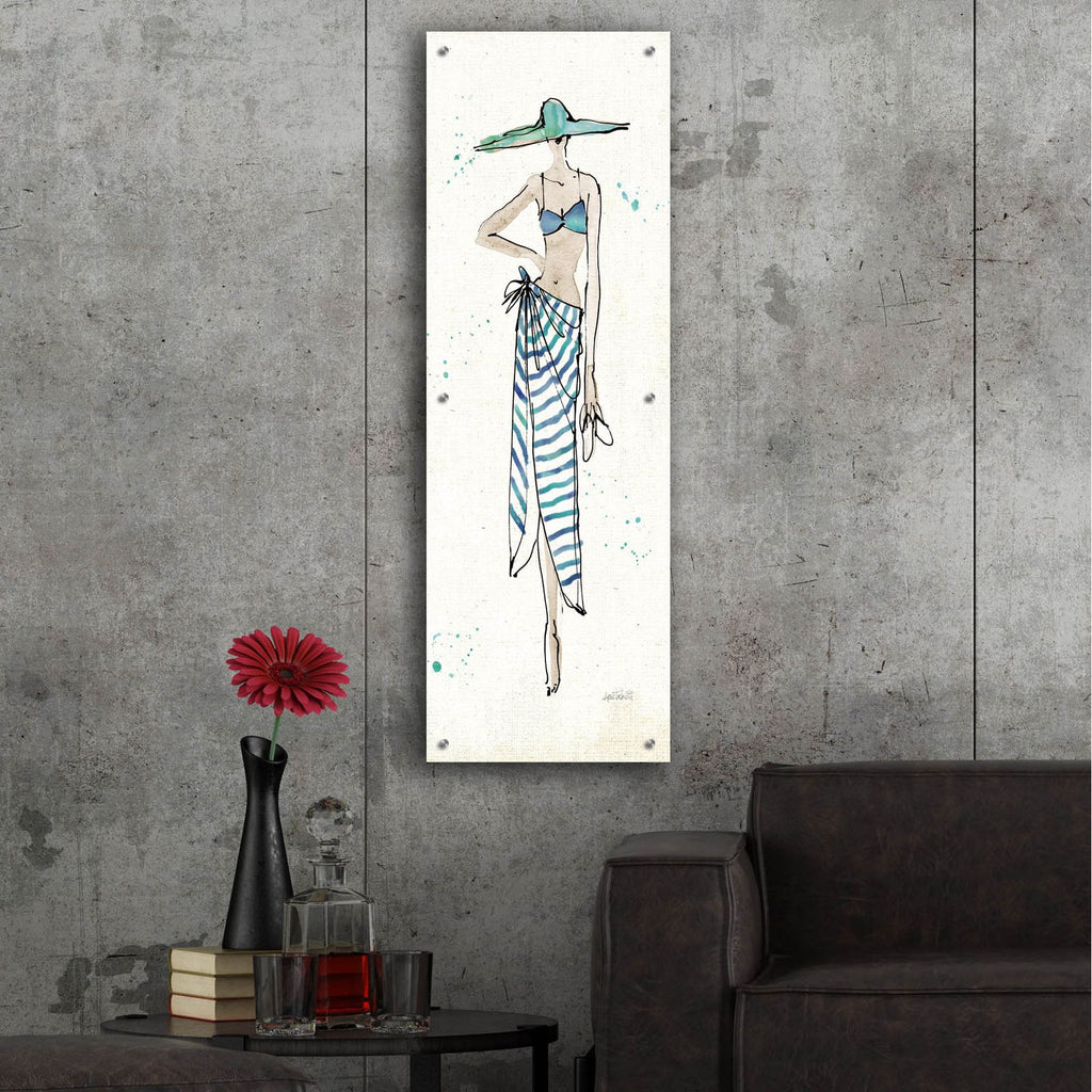 Beach Divas 3 by Anne Tavoletti - 16x48 acrylic wall art in a room