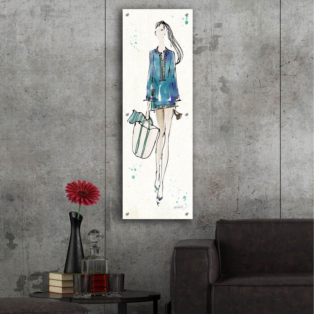 Beach Divas 4 by Anne Tavoletti - 16x48 acrylic wall art in a room