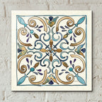 Coastal Breeze Tile 1 by Anne Tavoletti - 12x12 acrylic wall art in a room