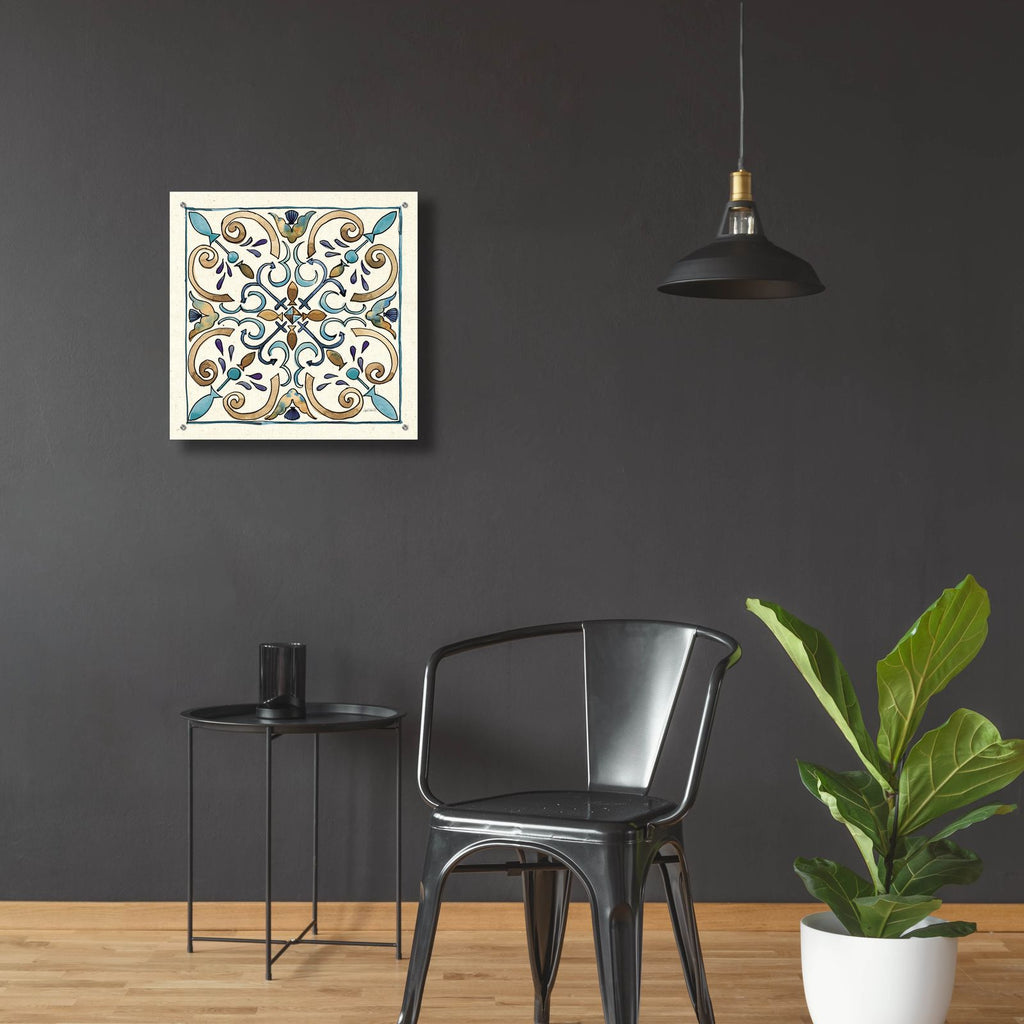 Coastal Breeze Tile 1 by Anne Tavoletti - 24x24 acrylic wall art in a room