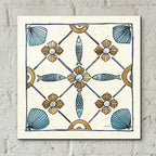 Coastal Breeze Tile 2 by Anne Tavoletti - 12x12 acrylic wall art in a room