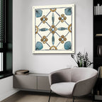 Coastal Breeze Tile 2 by Anne Tavoletti - 36x36 acrylic wall art in a room