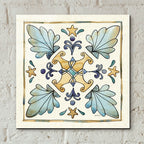 Coastal Breeze Tile 3 by Anne Tavoletti - 12x12 acrylic wall art in a room