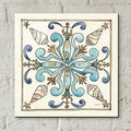 Coastal Breeze Tile 4 by Anne Tavoletti - 12x12 acrylic wall art in a room