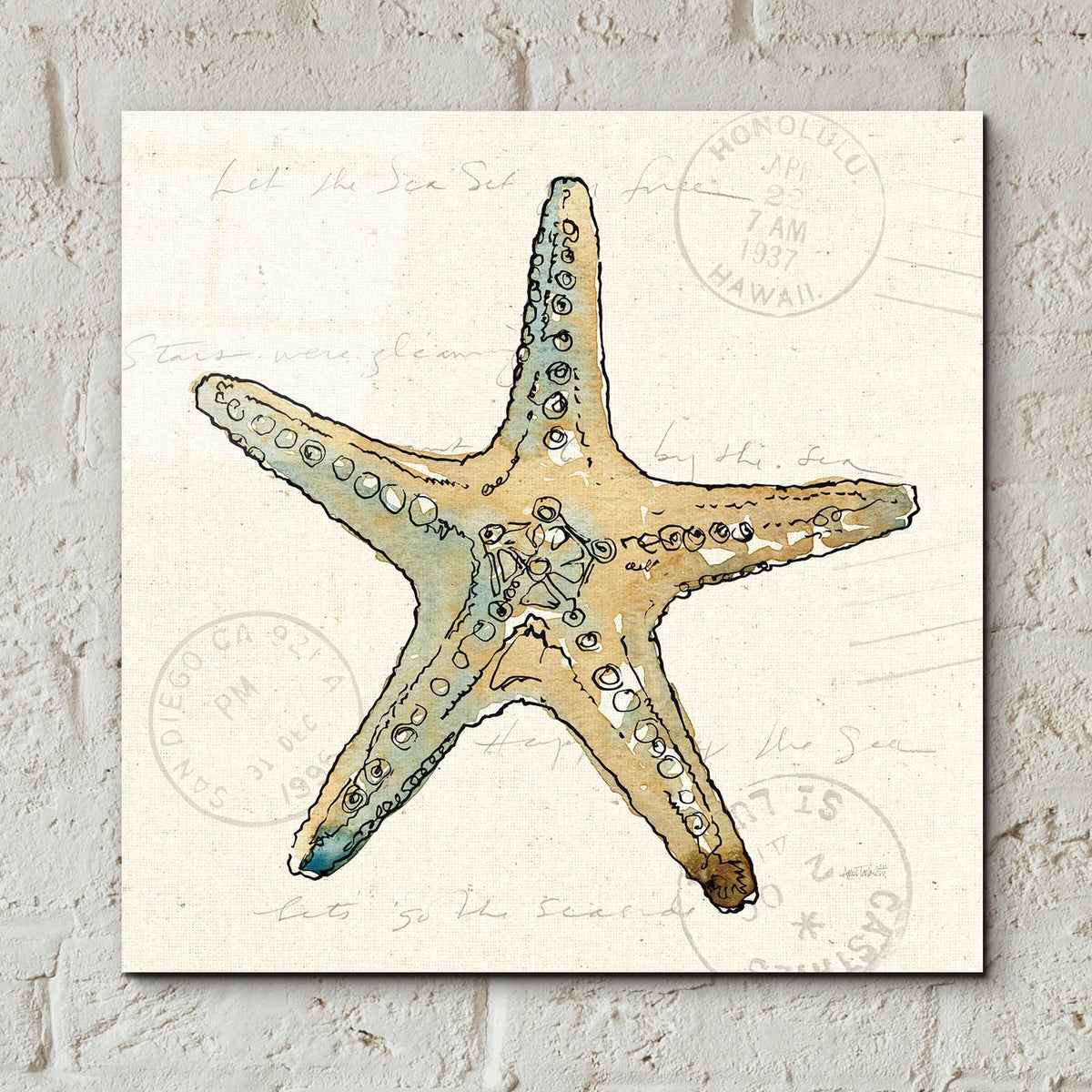 Coastal Breeze 8 by Anne Tavoletti - 12x12 acrylic wall art in a room
