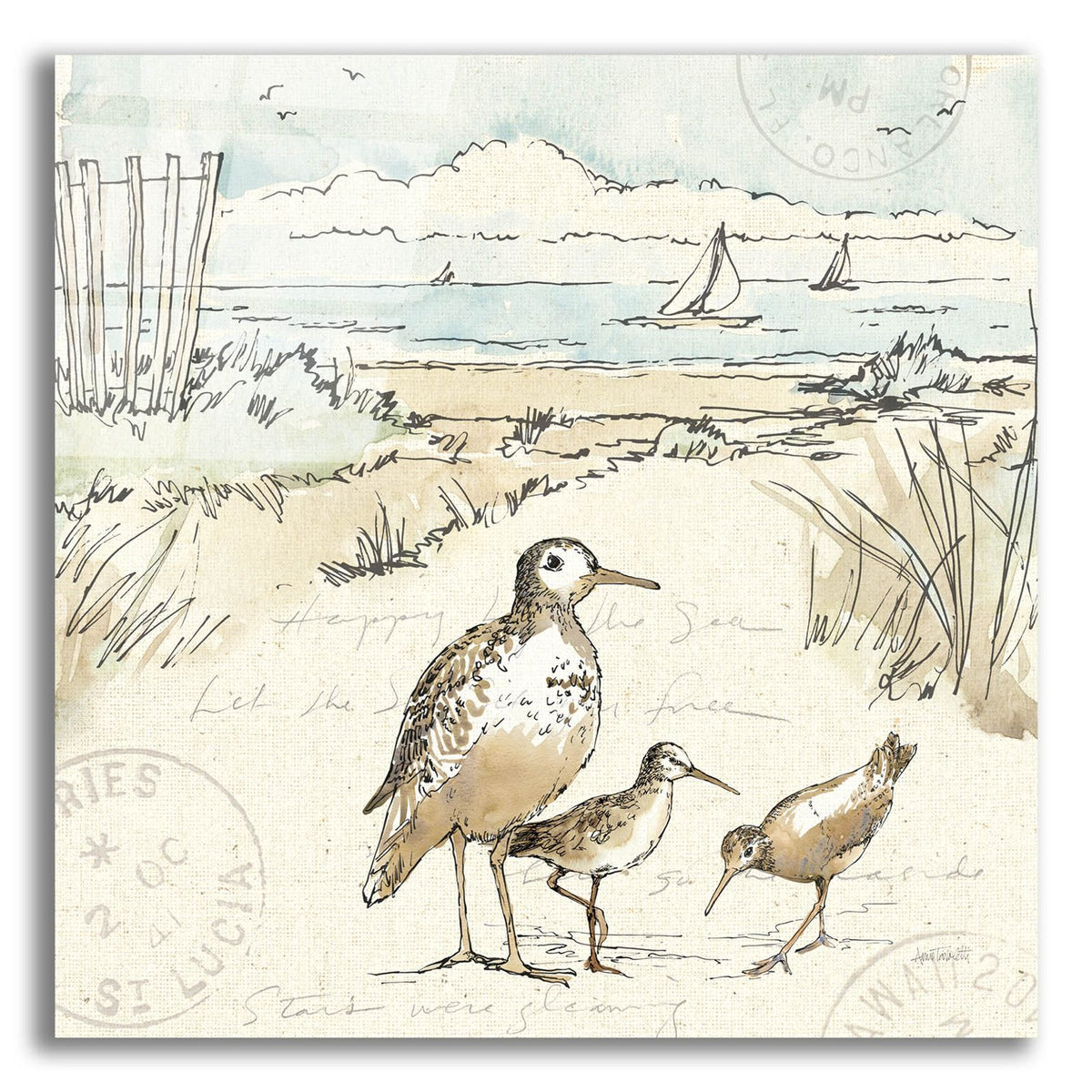 Coastal Breeze 10 by Anne Tavoletti acrylic glass wall art