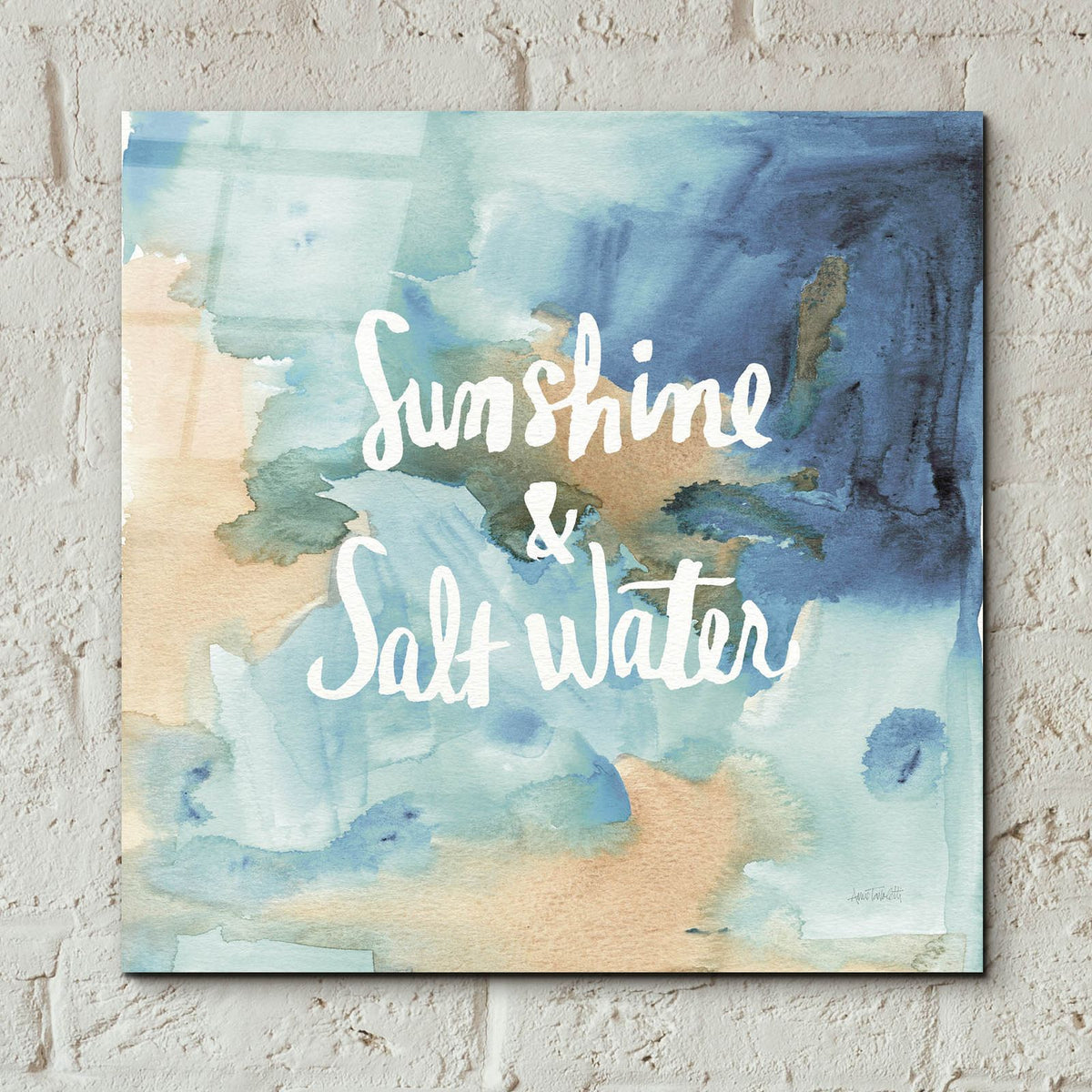 Coastal Breeze Quotes 1 by Anne Tavoletti - 12x12 acrylic wall art in a room
