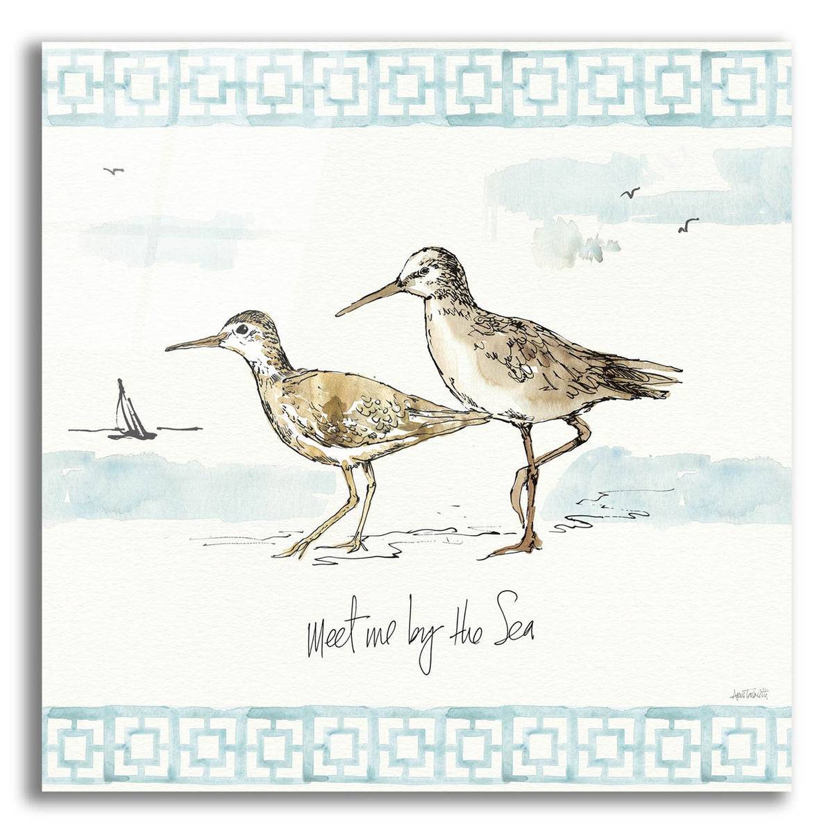 Sandpiper Sea 4 by Anne Tavoletti acrylic glass wall art