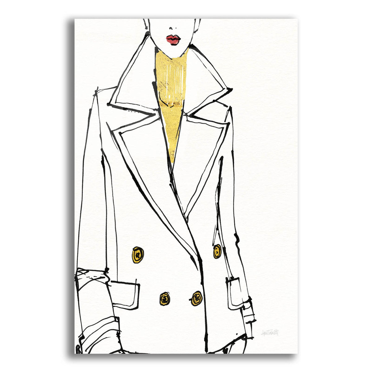 Fashion Strokes 1 No Splatter by Anne Tavoletti acrylic glass wall art