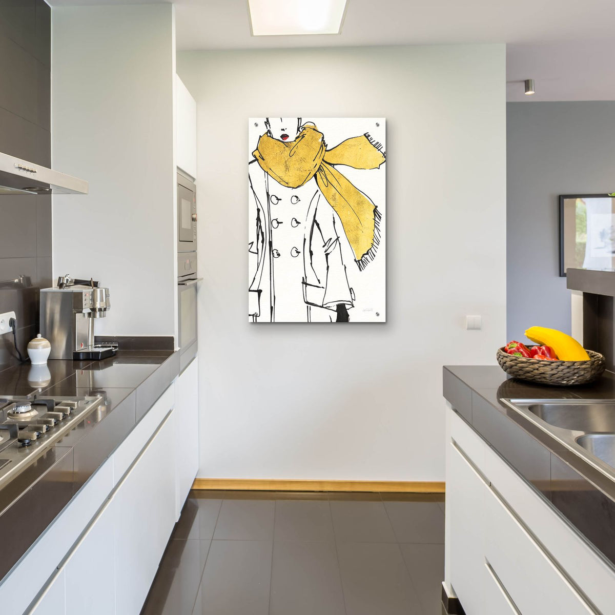 Fashion Strokes 3 No Splatter by Anne Tavoletti - 24x36 acrylic wall art in a room