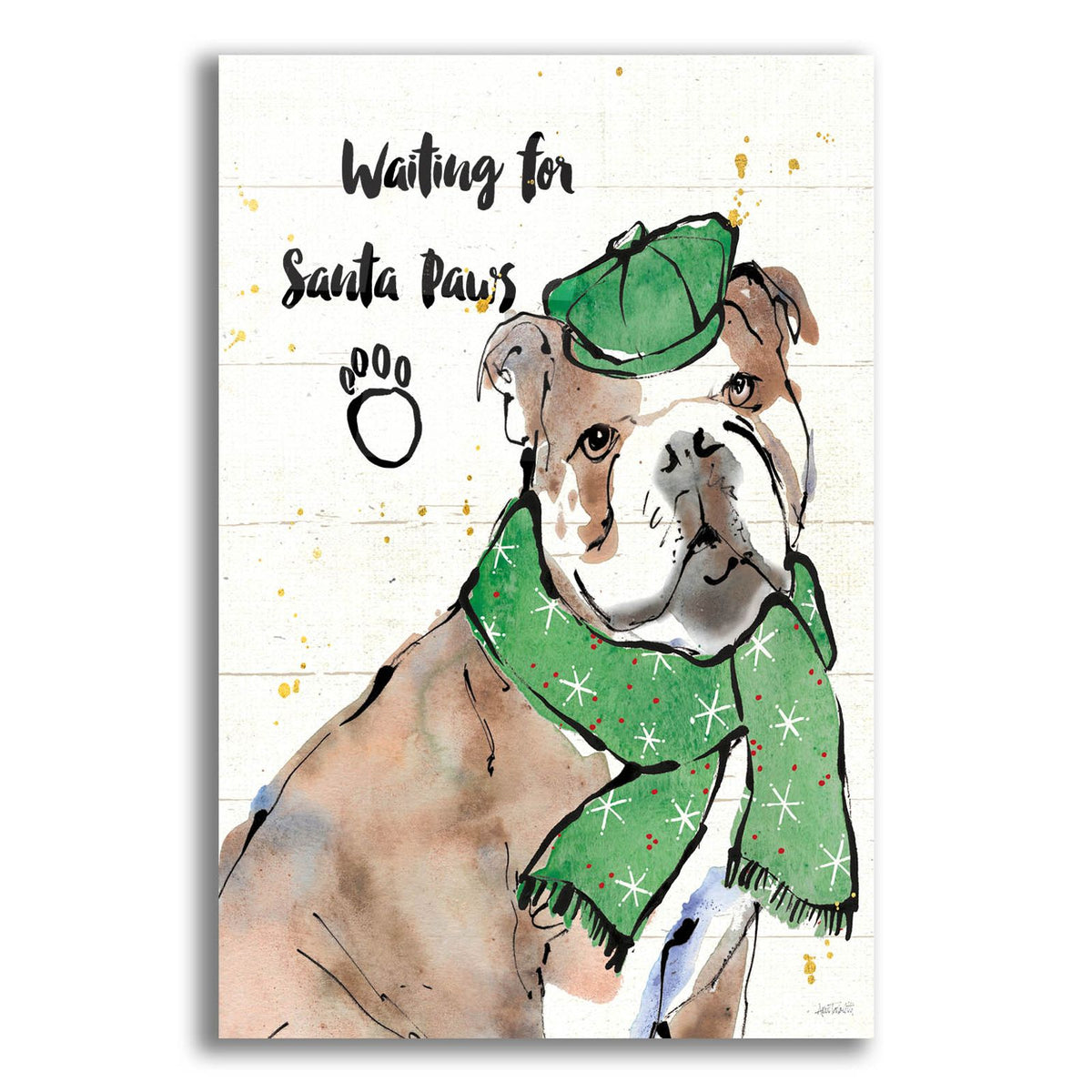 Strike A Paws 1 Santa Paws by Anne Tavoletti acrylic glass wall art