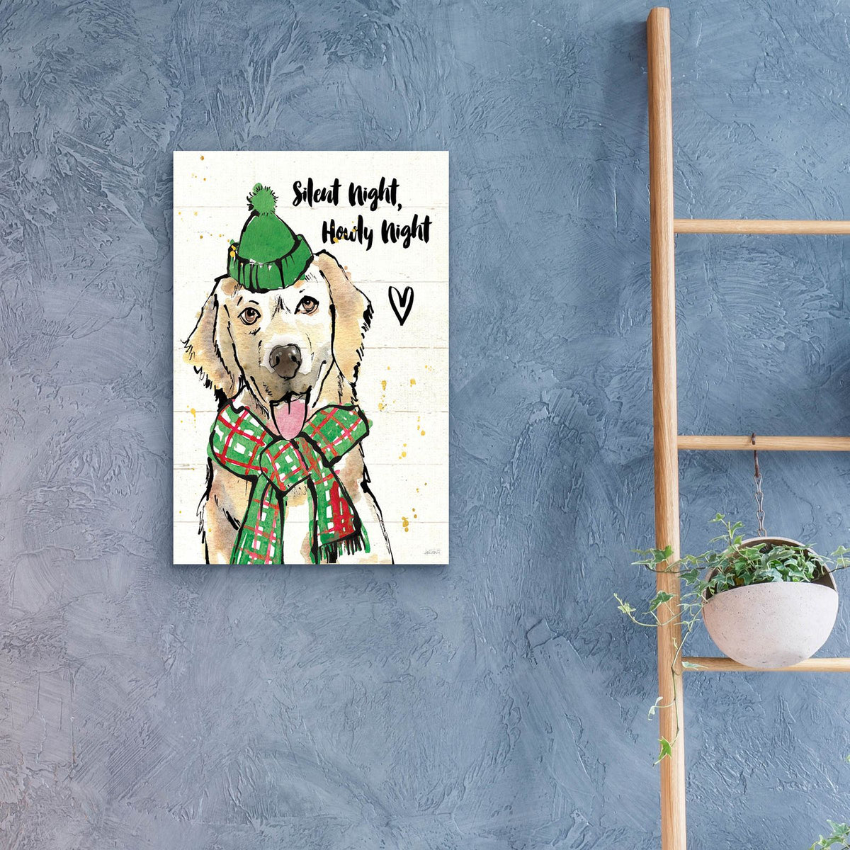 Strike A Paws 5 Howly Night by Anne Tavoletti - 16x24 acrylic wall art in a room