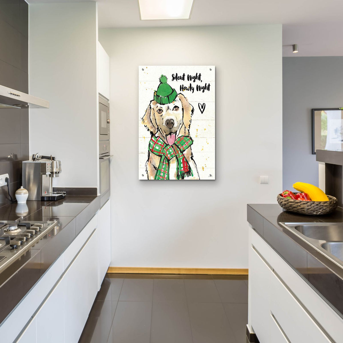 Strike A Paws 5 Howly Night by Anne Tavoletti - 24x36 acrylic wall art in a room