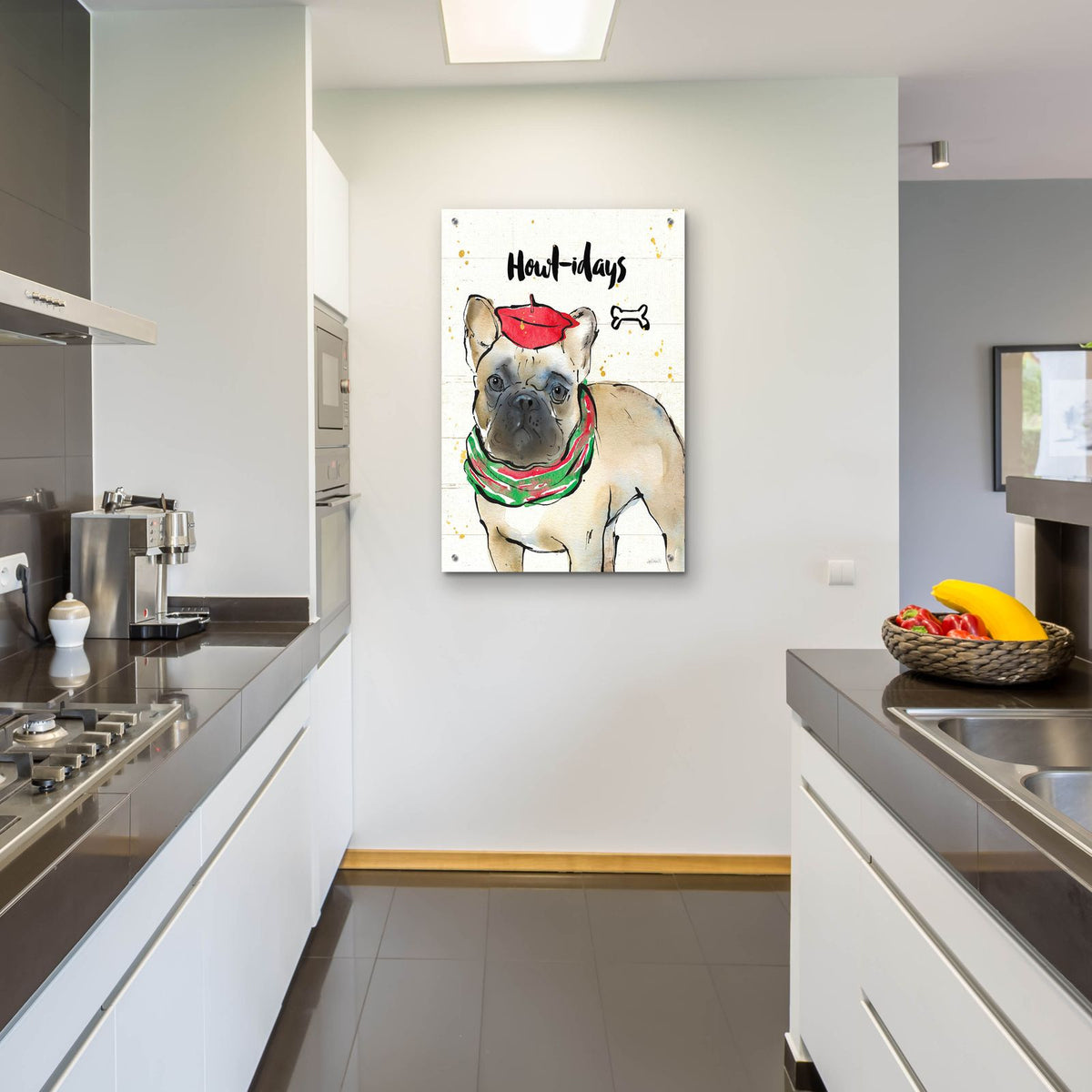 Strike A Paws 6 Happy Howl-idays by Anne Tavoletti - 24x36 acrylic wall art in a room
