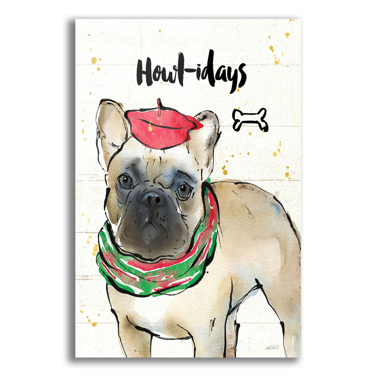 Strike A Paws 6 Happy Howl-idays by Anne Tavoletti acrylic glass wall art