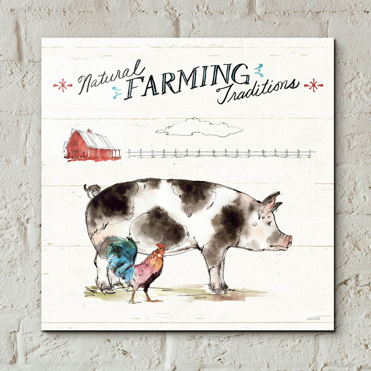 Down On The Farm 3 by Anne Tavoletti - 12x12 acrylic wall art in a room