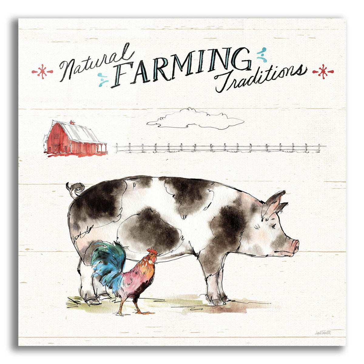 Down On The Farm 3 by Anne Tavoletti acrylic glass wall art