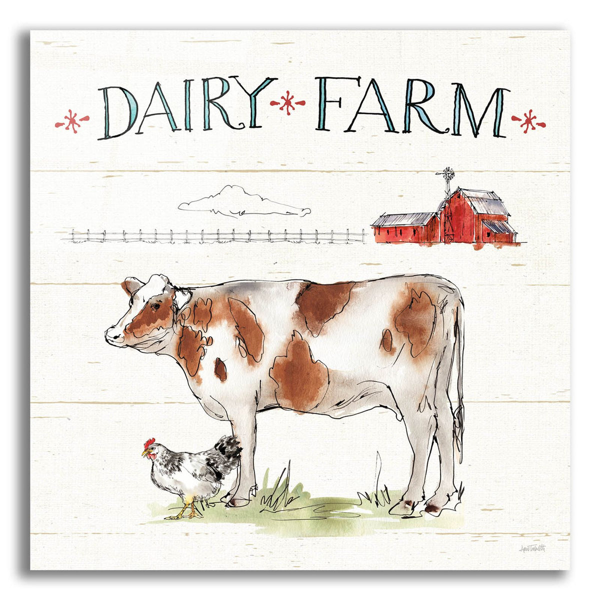 Down On The Farm 4 by Anne Tavoletti acrylic glass wall art