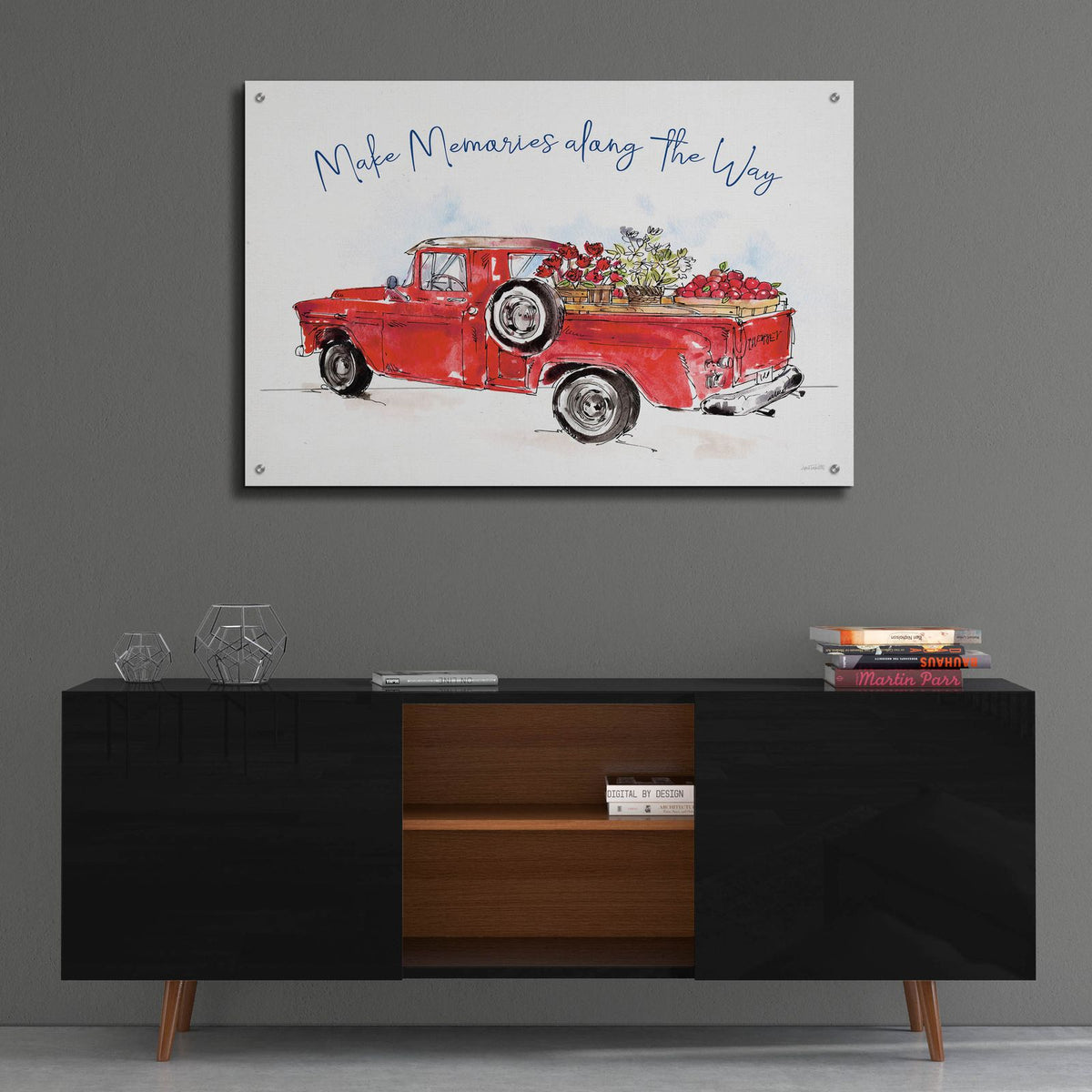 Americana Mood 9 Blue by Anne Tavoletti - 36x24 acrylic wall art in a room