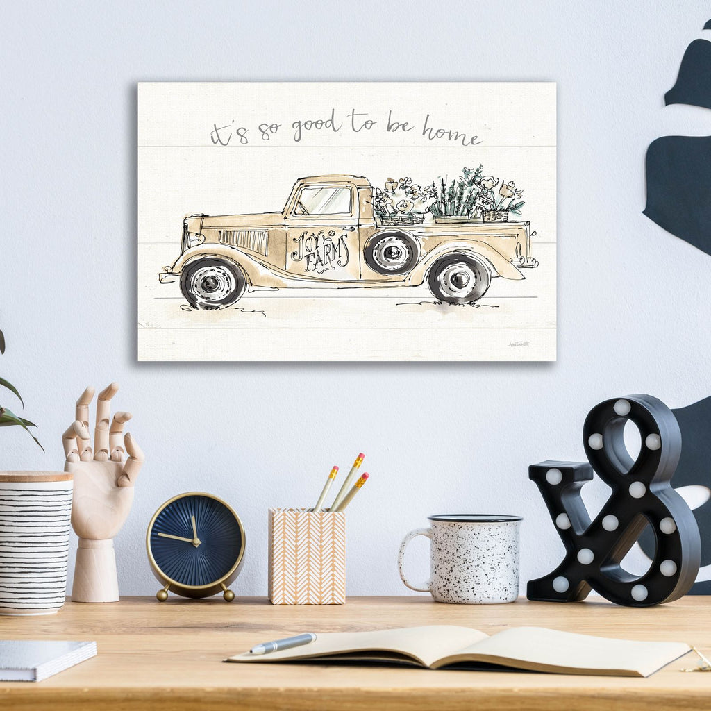 Modern Farmhouse 8 Cream Truck by Anne Tavoletti - 16x12 acrylic wall art in a room