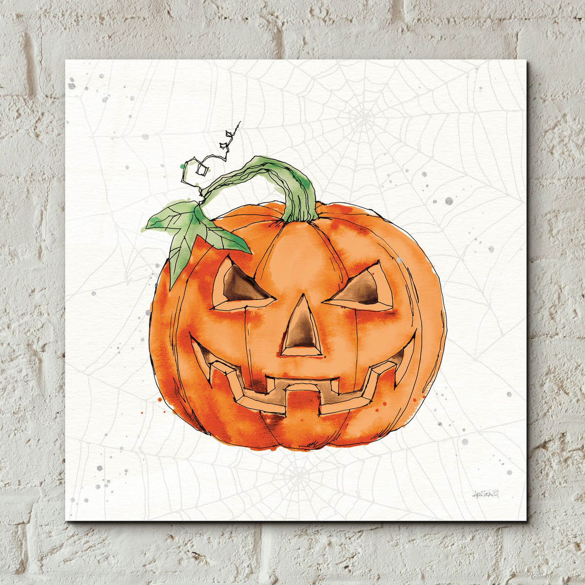 Phantom Pumpkin by Anne Tavoletti - 12x12 acrylic wall art in a room