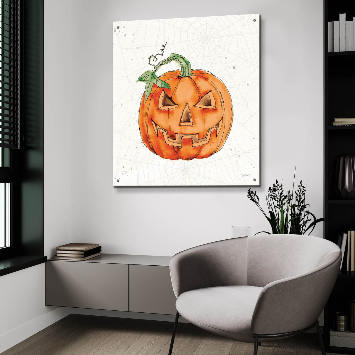 Phantom Pumpkin by Anne Tavoletti - 36x36 acrylic wall art in a room